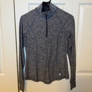 Grey Workout Quarter-Zip Old Navy